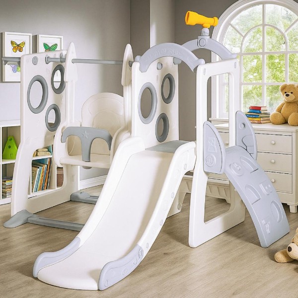 Фото - Игровой комплекс Mealux трансформер с качелями Mealux Lola (KD-B076 White/Grey)